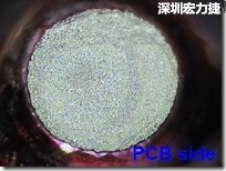 紅墨水染紅測試分析-PCB面，允收