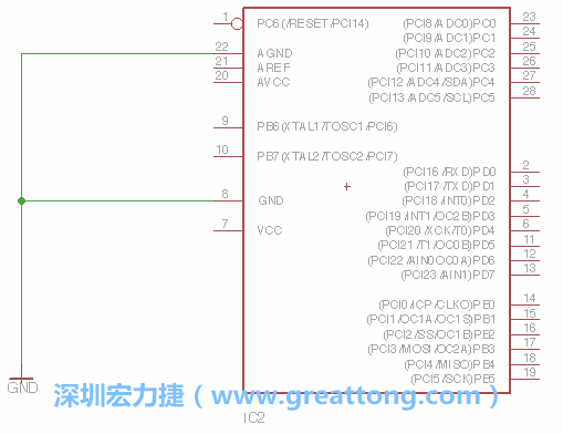 排針的用途是連接微控制器的輸出和輸入，它提供了一個平臺給焊線和針腳。